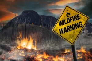 wildfire warning sign