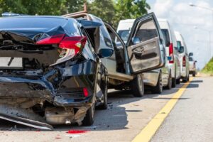 Multiple Car Piled up after rear ended collision