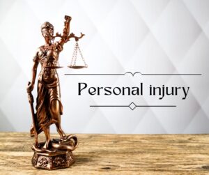 A professional social media post design for personal injury law services, featuring a clean and modern layout.